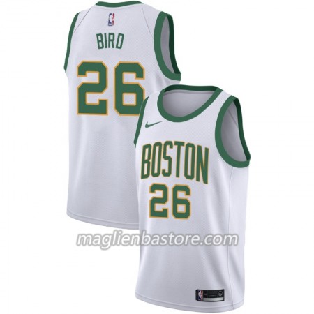Maglia NBA Boston Celtics Jabari Bird 26 2018-19 Nike City Edition Bianco Swingman - Uomo